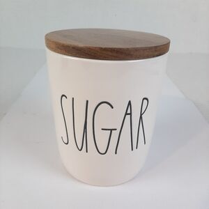 Rae Dunn by Magenta SUGAR Small 5½" Tall Canister Wood Lid